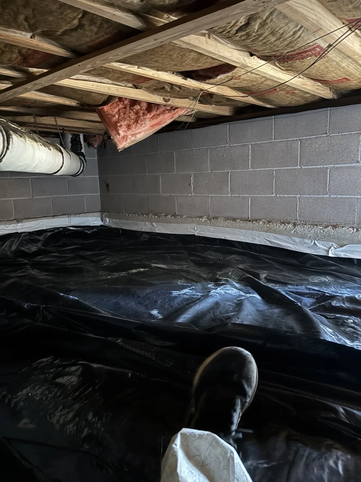Crawlspace Ground Vapor Barrier — Marble Falls — project photograph 3