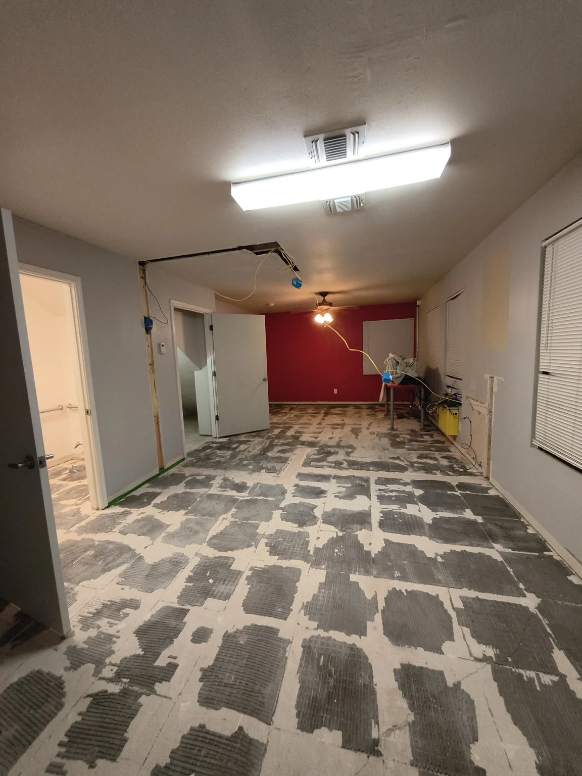 Demo / before condition during the office renovation.