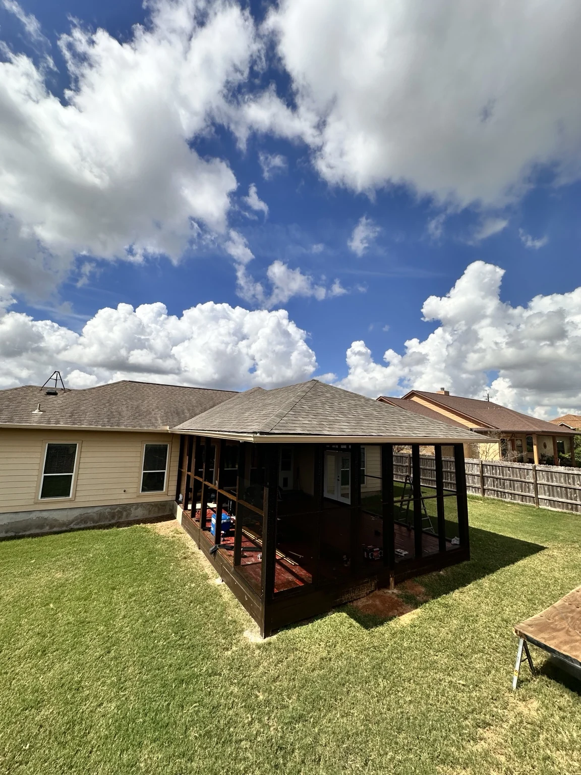 Deck Salvage, Roof Reconstruction & Rustic Screen Enclosure
